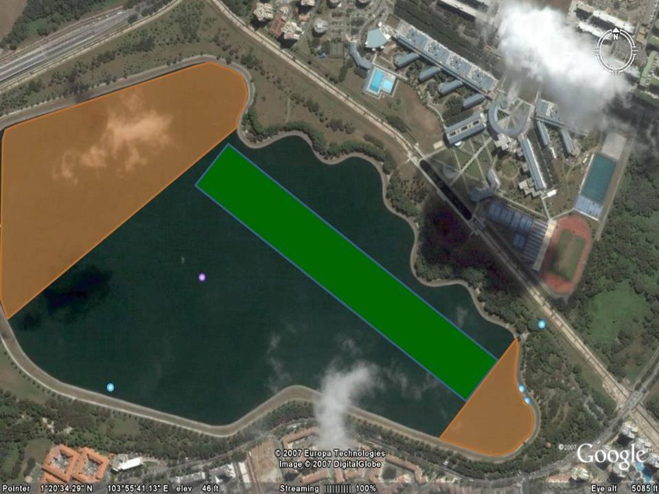 3 Bedok Reservoir 3.1 Satellite view of Bedok Reservoir (courtesy of GoogleEarth) 3.