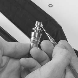 Use transparent tape to cover the hose fitting threads. 3. Apply lubricant to the new O-ring. See General Note 1. 3. Use O-ring removal tool to remove O-ring and backup-ring from hose fitting.