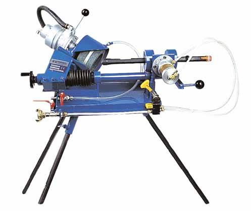 Sharpening equipment Leon Integral drill steel sharpener, automatic with fastening grip for pneumatic steels.