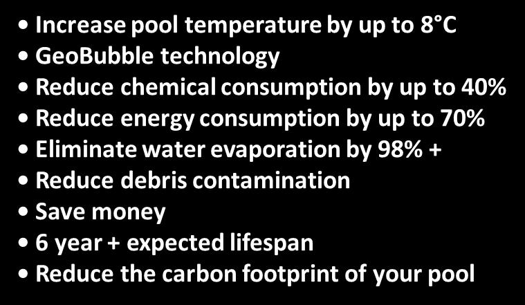 Transparent materials: Suggested material for adding raising water temperatures.