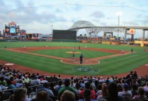 Whataburger Field is located on land once covered by cotton warehouses at the Port of Corpus