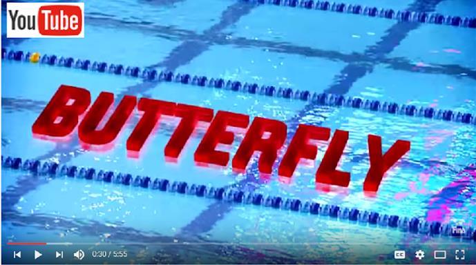 BUTTERFLY: Turn/Finish Mechanics No underwater arm recovery at the turn or finish. Two hand simultaneous touch as in breaststroke separated hands. Must remain on breast until they touch the wall.