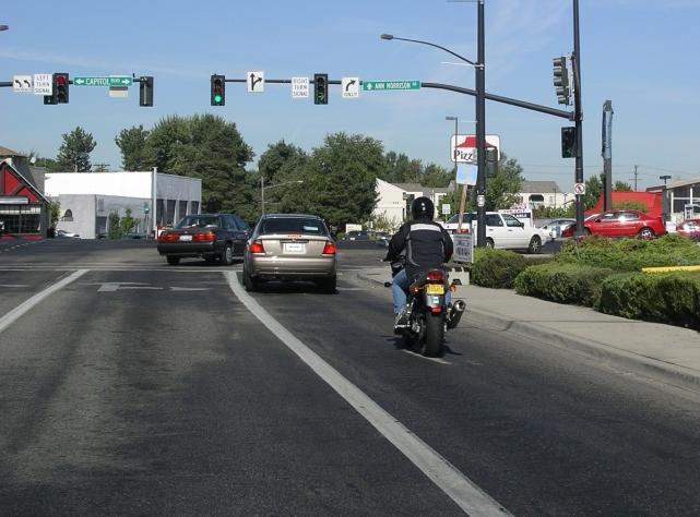 Sharing the Road with Motorcycles Remember the motorcycle is a vehicle with all of the privileges of any vehicle on the roadway, give the motorcyclist a full lane of travel Look out at intersections