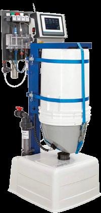 GRANUDOS 45/100-CPR TOUCH Granudos Granudos 45/100-CPR Touch swimming pool disinfection system using IQ Granu-Chlor 700 granulated Calcium Hypochlorite and IQ Granu-cid acid dosing is completely