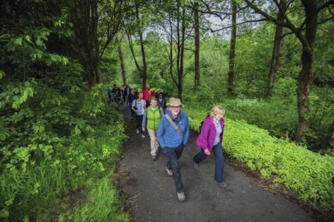 over the River Irwell and heads into Burrs Country Park, following the River to the Activity Centre, where walkers can enjoy a tea or