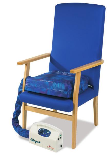 infection to aid infection Can be used to provide a complete alternating surface for use in all chairs Securing straps fitted as standard Provides complete pressure in a seating position Provides