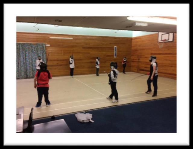 quickly. One group have learnt the basics of the sport and a second group of budding fencers have just started enhancing their skills!