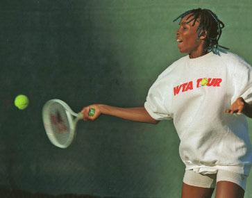 ball Venus loved playing tennis with her dad.
