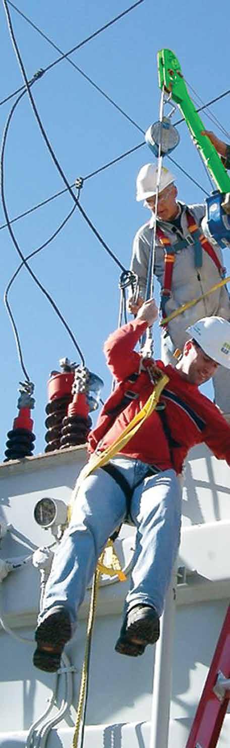 SUBSTATIONS // PFAS WE HAVE A SOLUTION FOR ANY SITUATION Providing fall protection in substations requires the use of a wide variety of equipment.