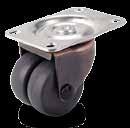 Series 9 Rubber Dual Low Profile Casters 145-330 lbs This series offers maximum load with maximum maneuverability.