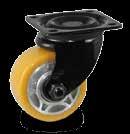 Series 10 Black Powder Coated Business Machine Casters 550-1,000 lbs The ideal caster for vending equipment, office equipment, or any location where a low profile and attractive caster is required.