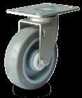 Available in a variety of wheel types, this series provides a product in the transition between light and medium duty casters.