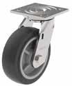 Series 21 Medium Duty Steel Casters, Further Options 500-1,250 lbs Featuring ¼ thick steel welded to a cold formed swivel section, these casters are ideal for medium to heavy loads.