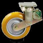 Series 26 Kingpinless Shock Absorbing Casters with Urethane Springs 1,200-1,400 lbs Kingpinless casters are ideal for shock loading situations that result in stretched rivets and lost ball bearings