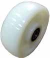 2" and 3" Tread Width White Solid Nylon s up to 6,170 lbs 70-80 Shore D Nylon wheels offer the perfect blend of strength, floor protection, and aesthetic appeal.