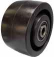 Solid White and Black Polypropylene s up to 900 lbs 60-70 Shore D Solid polypropylene wheels are the most economical solution that also offers good load and floor protection.