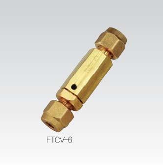 CHECK VALVE Check Valves are installed at the copper tube line in cylinder valve systems to activate the proper number of cylinders required for the