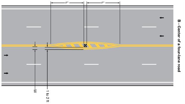 Pavement Markings Auxiliary (Transverse) Pavement Markings Diagonal Crosshatch Markings C&MS Section 641.