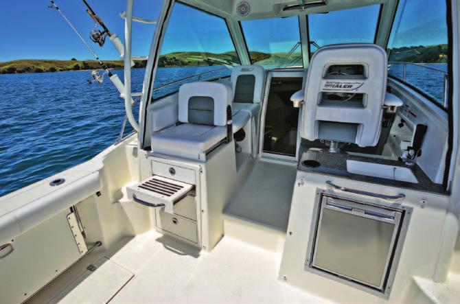 Unlike some, which are configured purely as day boats, Boston Whaler s Conquest range has all the facilities for comfortable overnighting.
