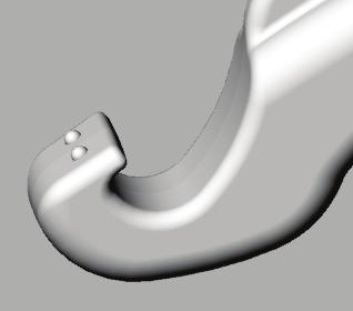 Ergonomic floating hard polypropylene handle.