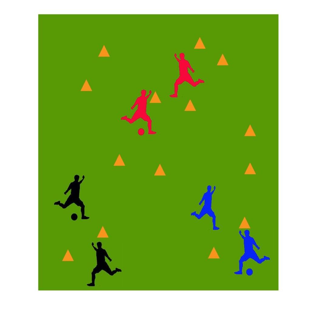Passing Gates Passing Gates Set up cones to make multiple gates in a playing area. Place the players in pairs with one ball per pair. The player without the ball picks a vacant gate to run to.