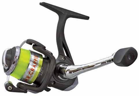 Crappie Slab Shaker Spinning Reels Graphite body, rotor and spool