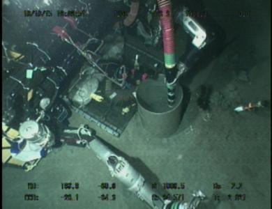 (10) Dive #1203 on 15 October We performed burial hole conditioning at the observatory E-19 by using DROTHY.