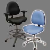Provide chairs with adjustable height and angle seats and backrests Provide chairs with foot rings Provide footrests Adjust armrests to provide support with shoulders in neutral postures Remove