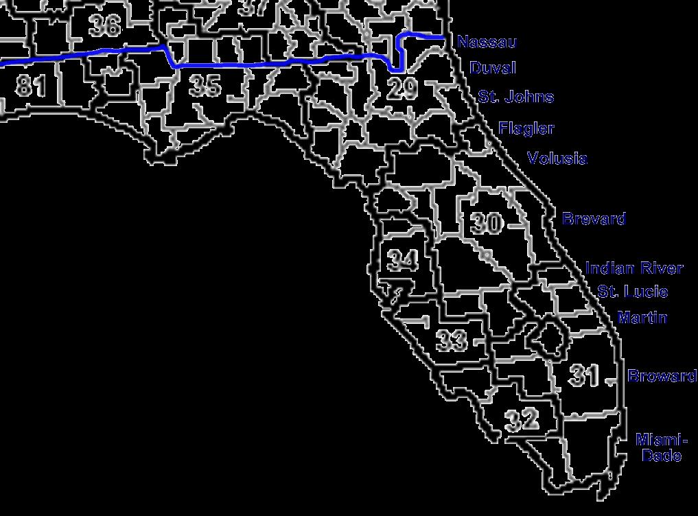 BEA Economic Areas Florida East Coast 29: Jacksonville, FL-GA Economic Areas are one