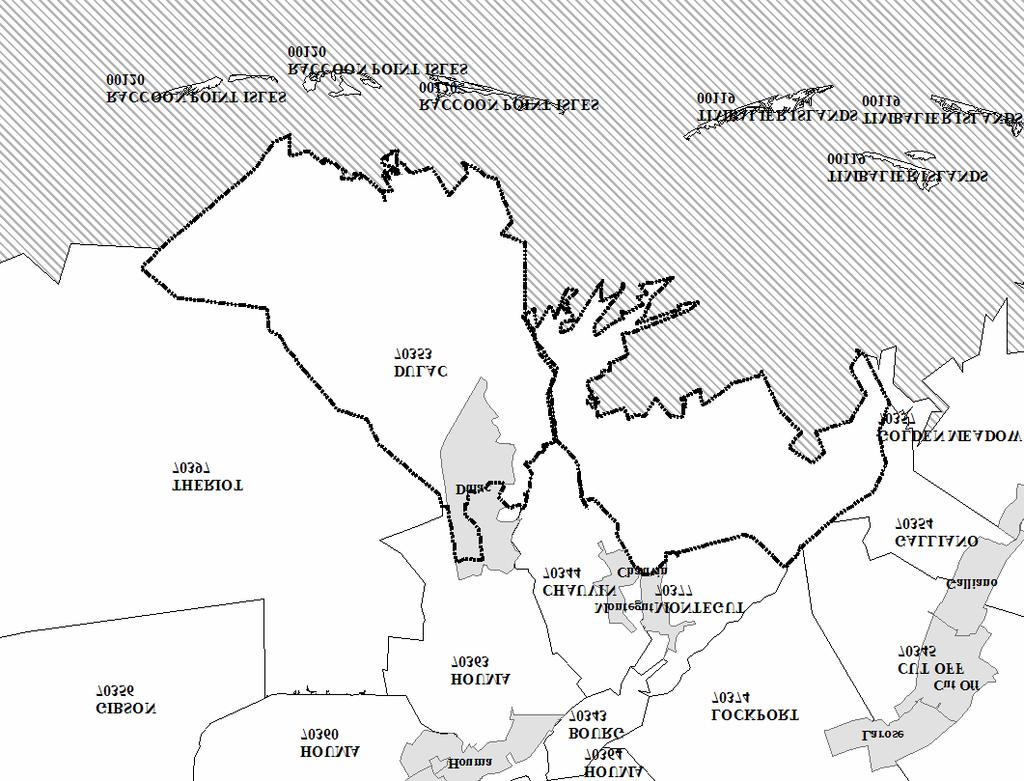 3.7 Dulac, Louisiana (70353) Figure D.54. Dulac, Louisiana Zip code and Census Designated Place Boundaries. (U.S.