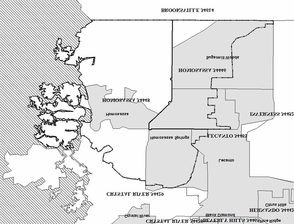 2.17 Homosassa, Florida (34446, 34448) Figure D.27. Homosassa, Florida Zip code and Census Designated Place Boundaries. (U.S.