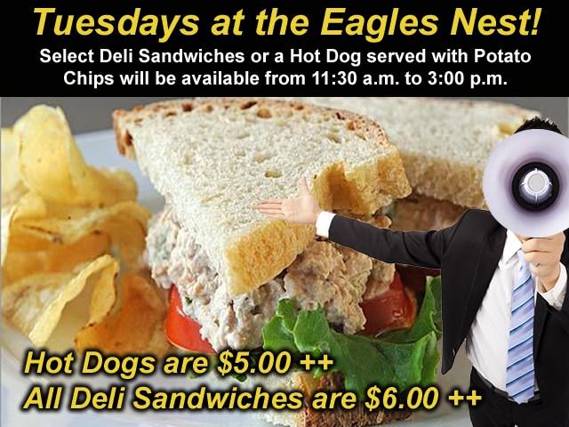 Tuesday Lunch at the Eagles Nest