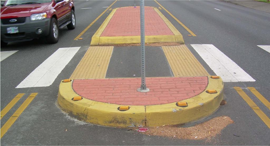 Geometric Modifications Raised Median Islands Simple solution for roadways
