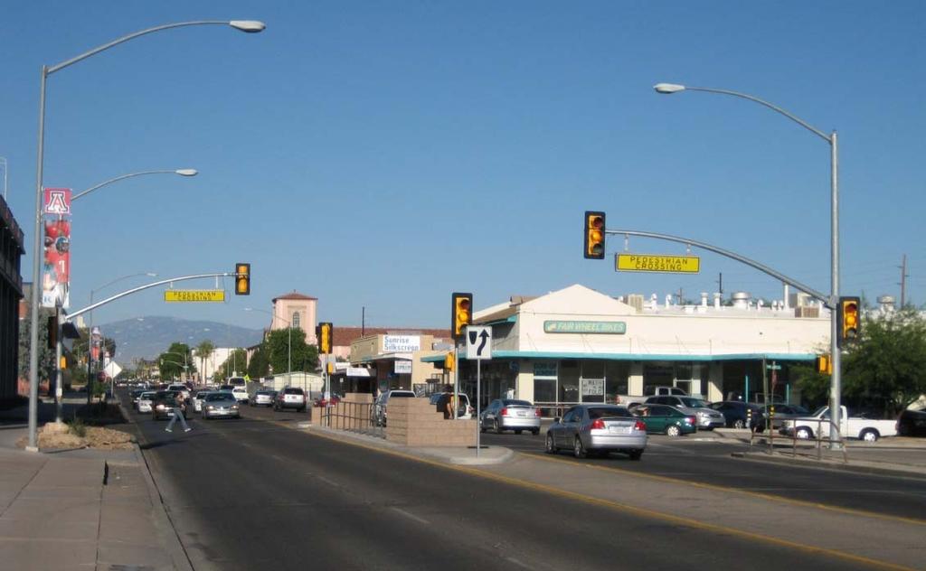 High-Cost Electronic Enhancements Traditional Pedestrian Signal A midblock crosswalk location