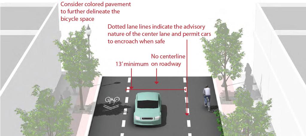 9.9.3.2.2 Bicycle boulevards should have a maximum posted speed of 25 mph. Use traffic calming to maintain an 85th percentile speed below 22 mph. 9.9.3.2.3 Implement volume control treatments based on the context of the bicycle boulevard, using engineering judgment.