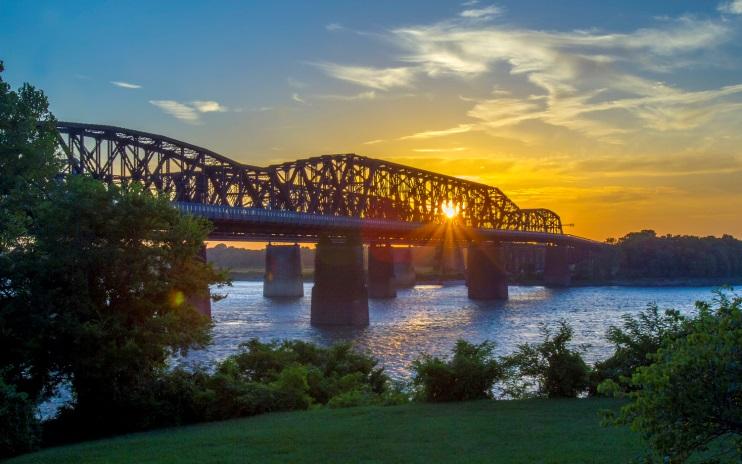 Pedestrian/Bike Bridge across Mississippi River 2016