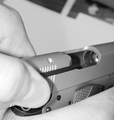 UNLOADING WARNING: ALWAYS KEEP YOUR PISTOL POINTED IN A SAFE DIRECTION. ALWAYS KEEP YOUR FINGER OFF THE TRIGGER AND OUTSIDE THE TRIGGER GUARD. Point the muzzle in a safe direction.