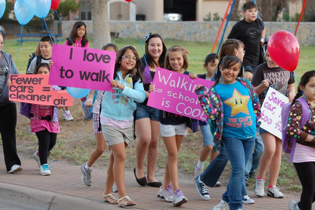 International Walk to School Day Every October 2012: 4,000+ schools Benefits
