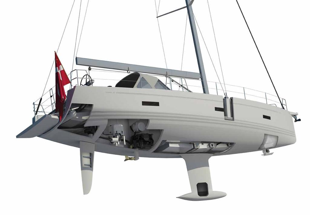 8 X-YACHTS X4 9 X-QUALITIES 9 Rod Rigging Hydraulic backstay adjuster Post-cured vacuum infused epoxy sandwich hull Composite Chainplates X-QUALITIES The X4 9 combines many of the qualities found in