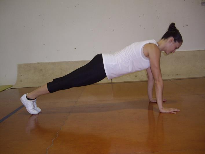 Group: A Skill Chart Aerobic Levels 1-3. Element Name: Regular Push Up Start Position: Front Support (push up position). Hands begin under the shoulders and slightly wider than shoulder width apart.