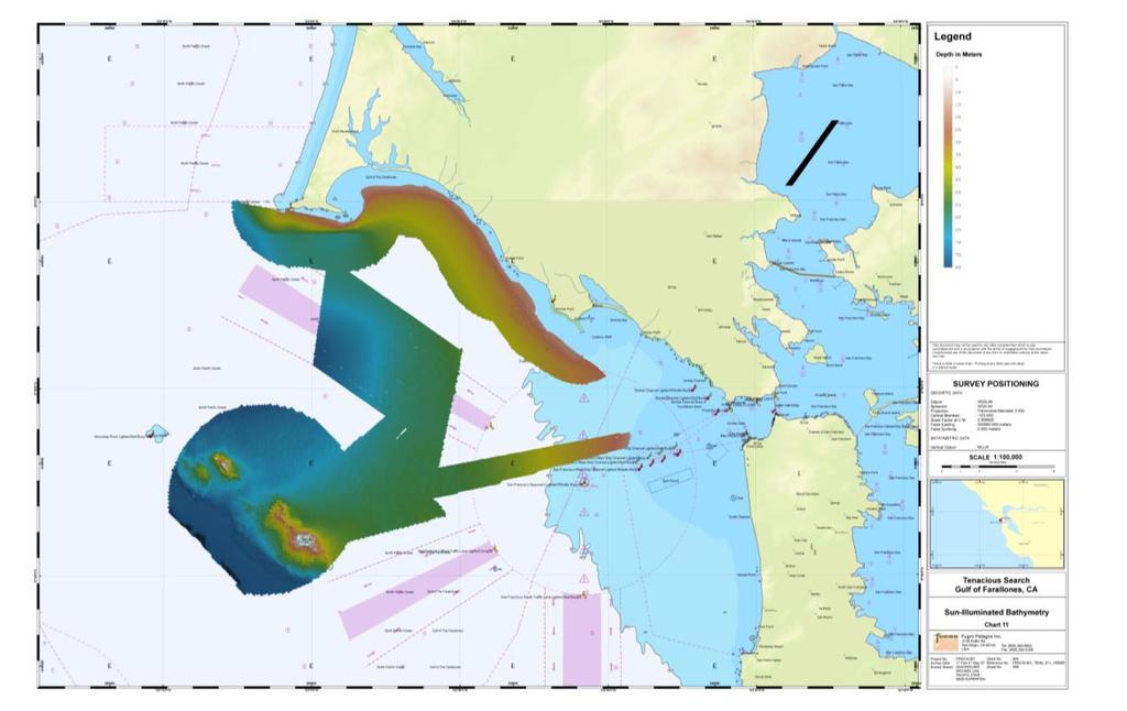 Figure 2A Bathymetric trends within the area surveyed