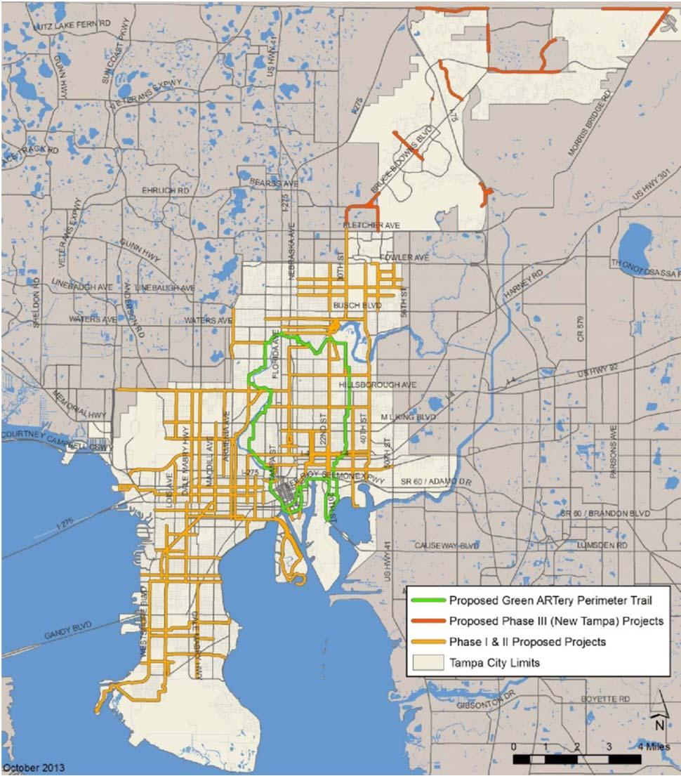 Engineering Actions Tampa Walk/Bike Plan Bike lane and pedestrian facility