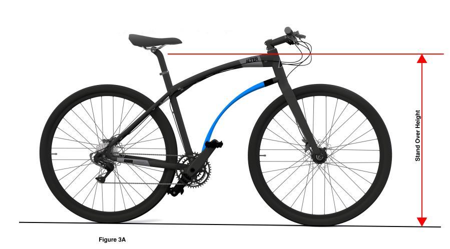 standover height clearance. 2. Step-through frame bicycles Standover height does not apply to bicycles with step-through frames. Instead, the limiting dimension is determined by saddle height range.