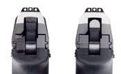 These robust sights are drift adjustable for windage; for elevation adjustable various height sight blades can be inserted.