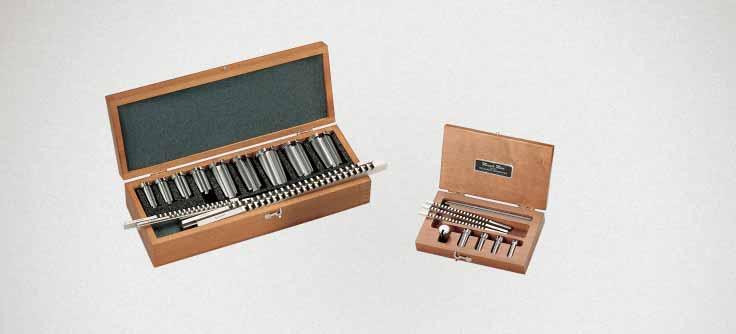 Keyway Broach Sets 1 / 16 through 3 / 8 inch sizes Short Run Production General Maintenance All Minute Man Broach Sets are furnished in handsome varnished wood boxes, and come complete with Precision