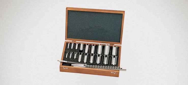 Keyway Broach Sets 1 / 8 through 3 / 8 inch sizes Short Run Production General Maintenance All Minute Man Broach Sets are furnished in handsome varnished wood boxes, and come complete with Precision