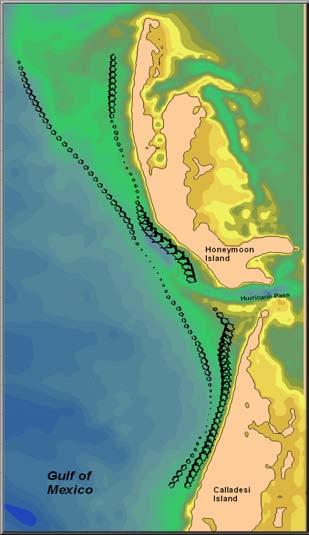 The results of refraction modeling then allowed computation of potential longshore sediment transport for the adjacent shorelines of Honeymoon Island and Caladesi Island.