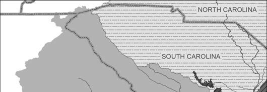 Figure 3-2. The South Atlantic DPS, Including the Marine Portion of the Range. Currently, only 16 U.S. rivers are known to support spawning based on available evidence (ASSRT 2007).