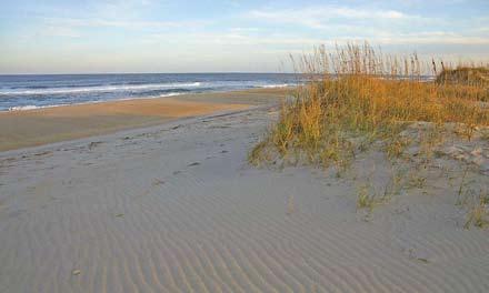 Most are part of a long chain of sand spits called barrier islands, the most famous of which, along the northern half of the state coastline, are called the Outer Banks.