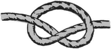 The overhand knot is often used on the end of a rope to prevent the rope from unthreading or to act as a stopper.